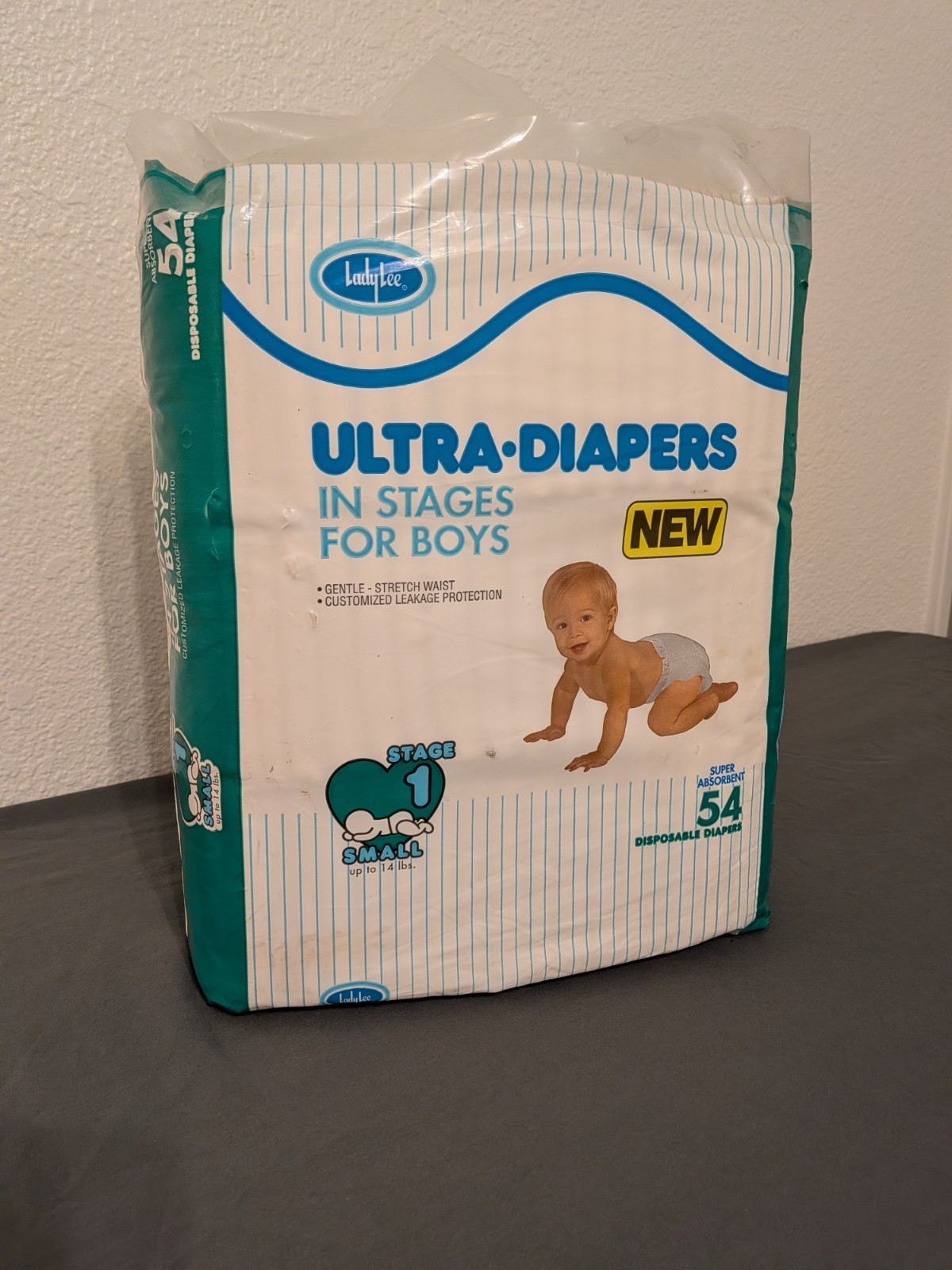 Vintage Lady Lee Ultra Diapers For Boys Stage 1 54ct Sealed Package Lucky\'s Vintage Lady Lee Ultra Diapers For Boys Stage 1 54ct Sealed Package Lucky\'s