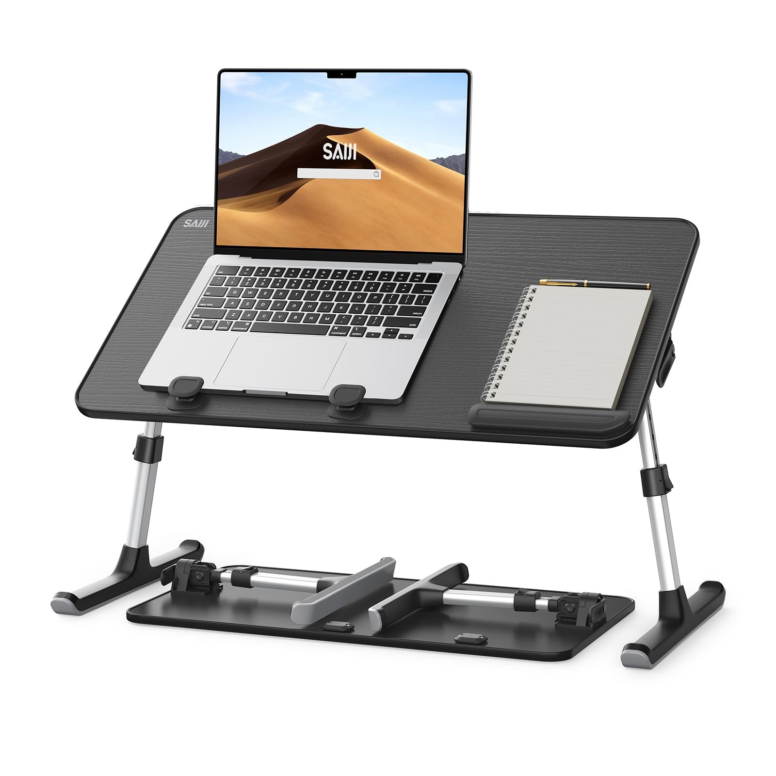 SAIJI Height & Angle Adjustable Lap Desk Laptop Stand for 20.5×11.8In, Black SAIJI Height & Angle Adjustable Lap Desk Laptop Stand for 20.5×11.8In, Black