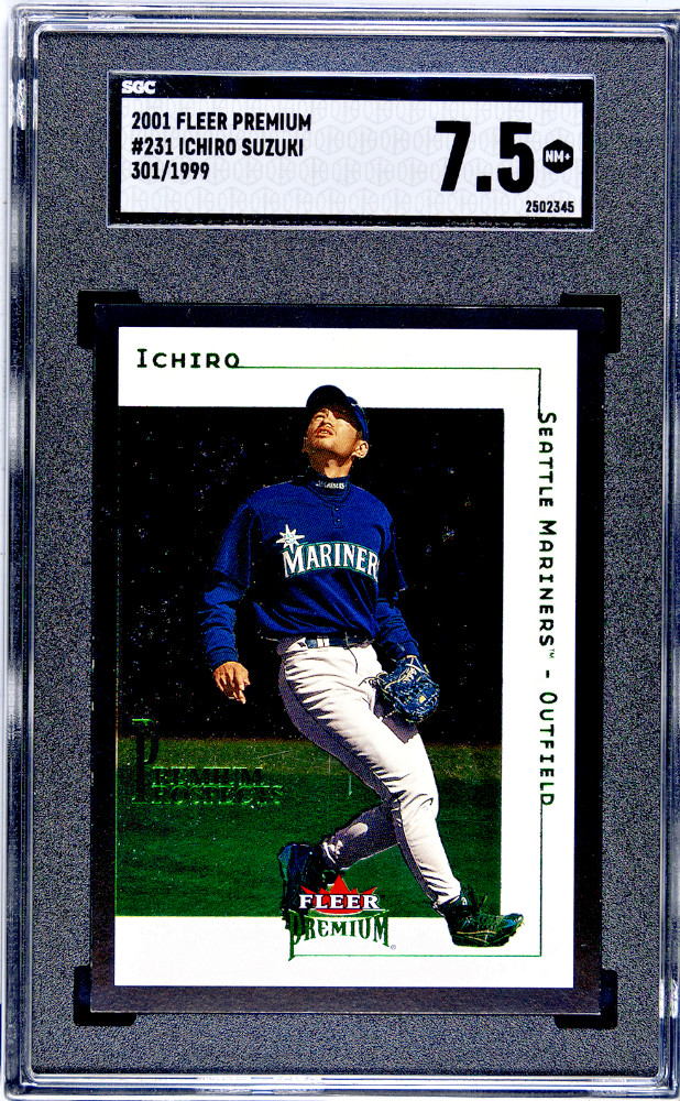 2001 Fleer Premium Rookies /1999 Prospects #231 Ichiro Suzuki RC SP HOF SGC 7.5