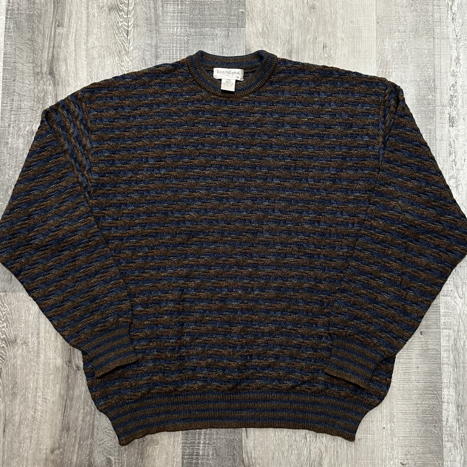 VTG Tricots St. Raphael Pure New Wool Multicolor Knit Pullover Sweater Mens XL VTG Tricots St. Raphael Pure New Wool Multicolor Knit Pullover Sweater Mens XL