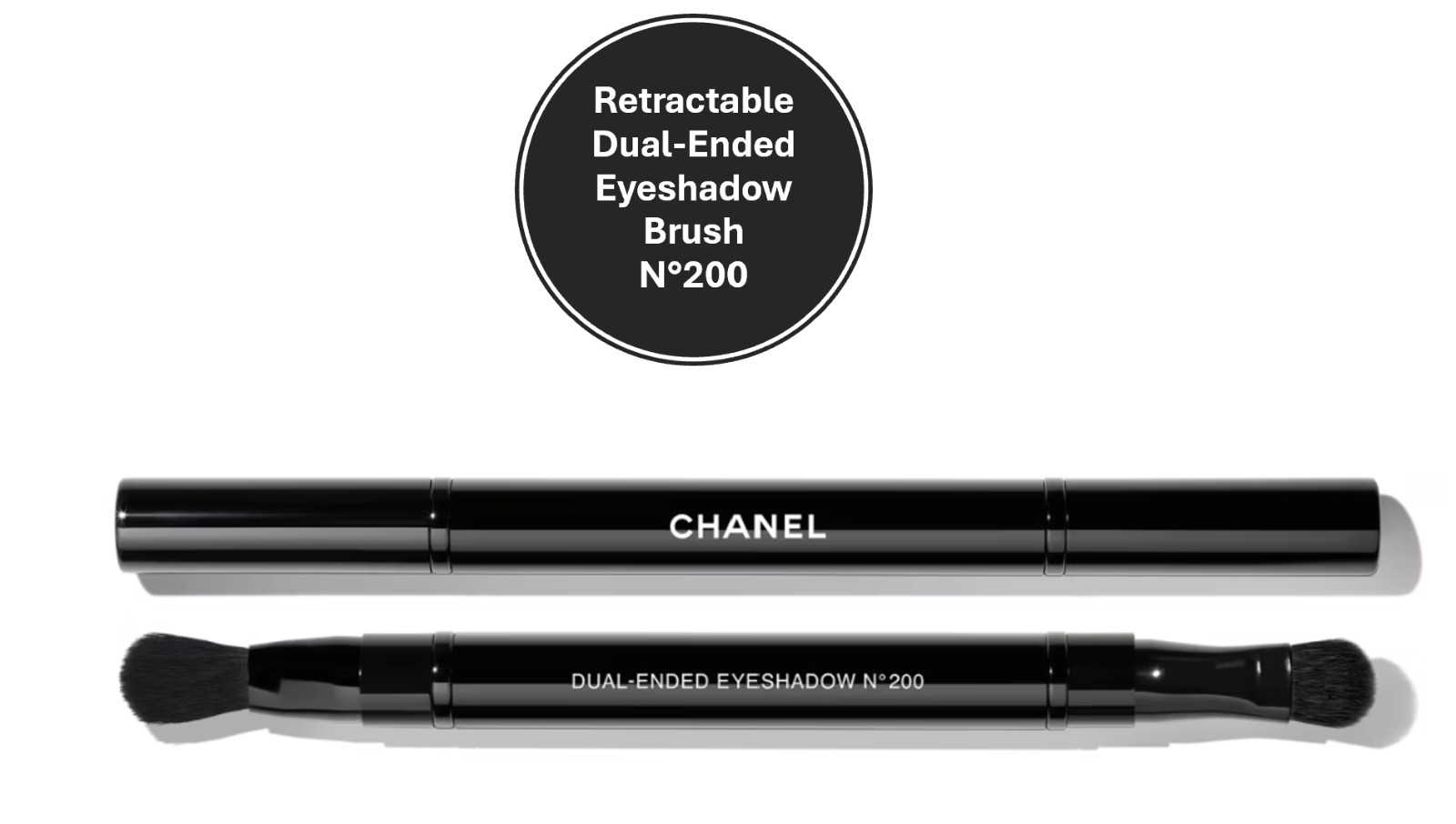 NEW CHANEL Dual-Ended Retractable Eyeshadow Brush No. 200-Brandnew Sealed