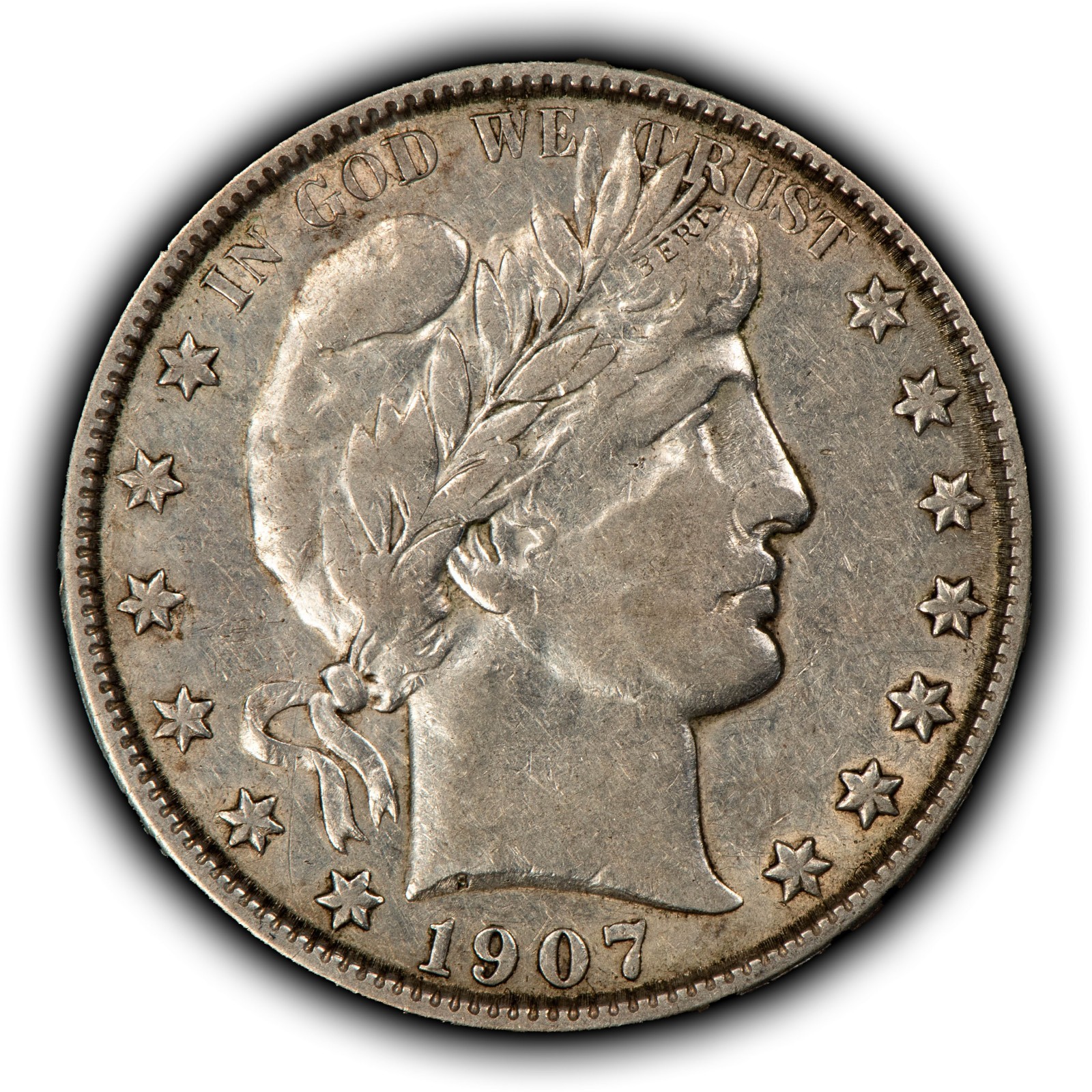 1907-O 50c Silver Barber Half Dollar - Luster - XF/AU - SKU-Y6948