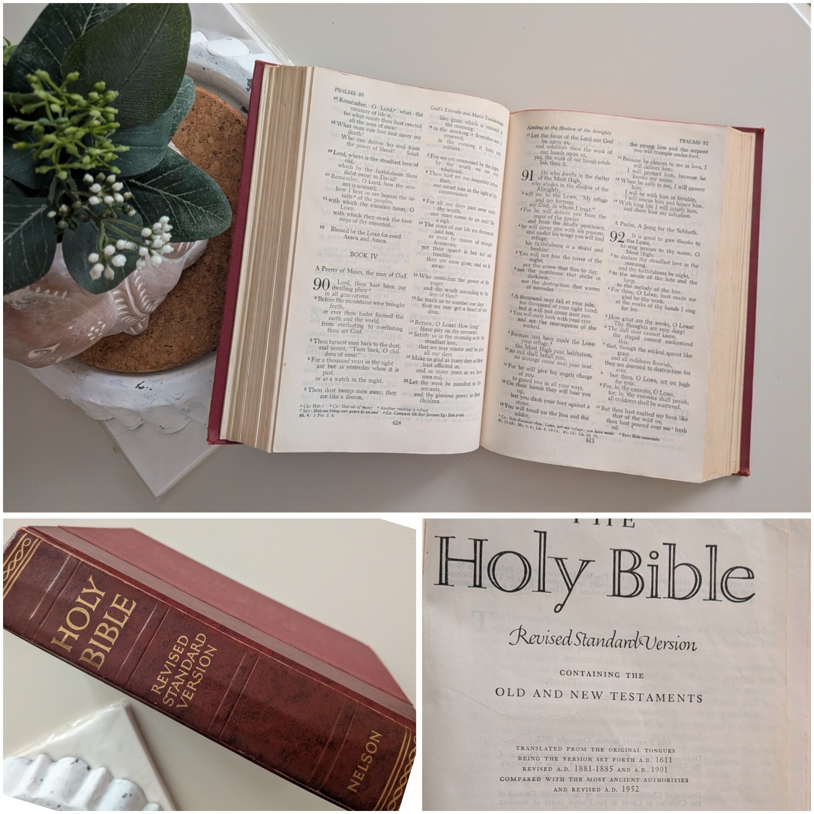vintage 1952 Holy Bible Revised Standard Version (RSV) Thomas Nelson & Sons