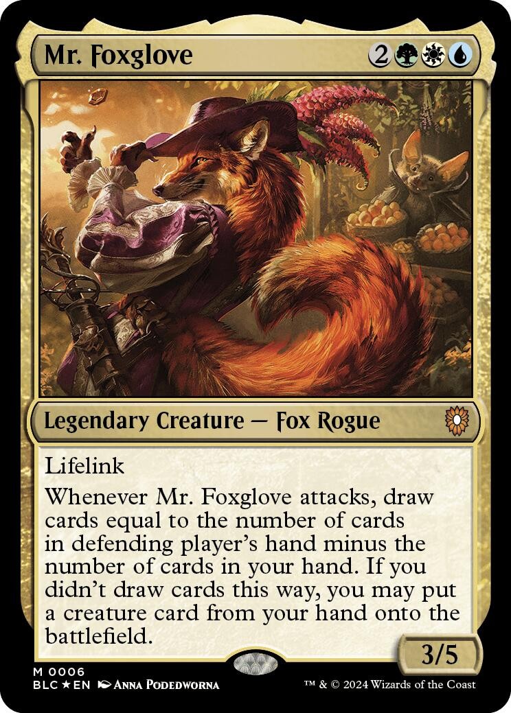 MTG Mr. Foxglove [Bloomburrow Commander] Foil Near Mint Magic