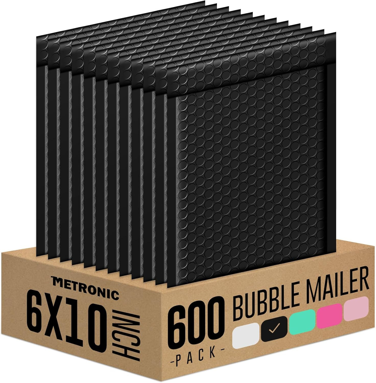 Bubble Mailers 6X10 Inch 600 Pack Black Waterproof Bubble Mailer Usable Size 6X9
