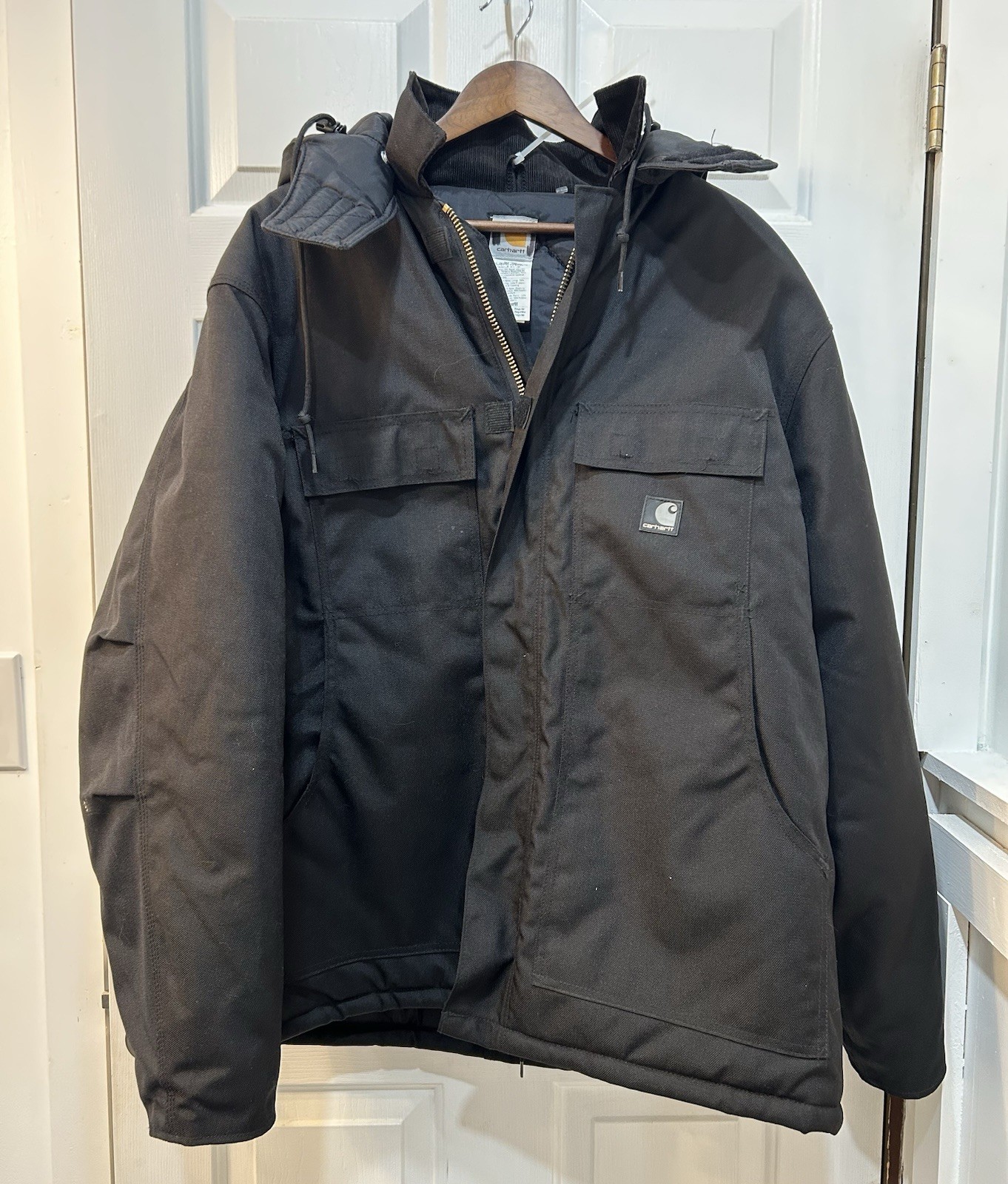 NWT Carhartt Yukon Extremes Arctic Coat Jacket Mens XL Black C55 Full Zip Hooded