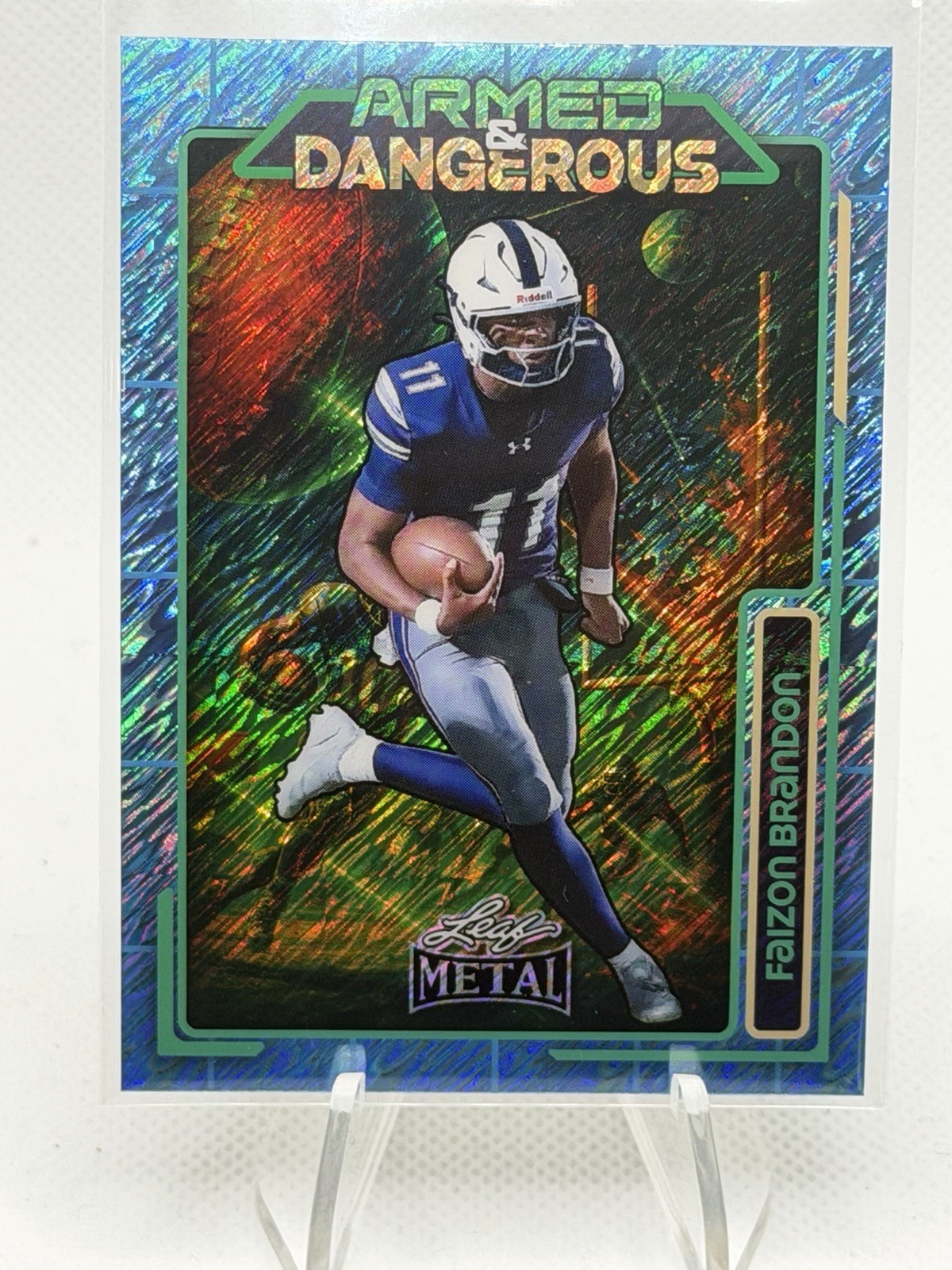 2026 Leaf Metal Football Faizon Brandon Armed & Dangerous Blue Prismatic /8 VOLS 2026 Leaf Metal Football Faizon Brandon Armed & Dangerous Blue Prismatic /8 VOLS