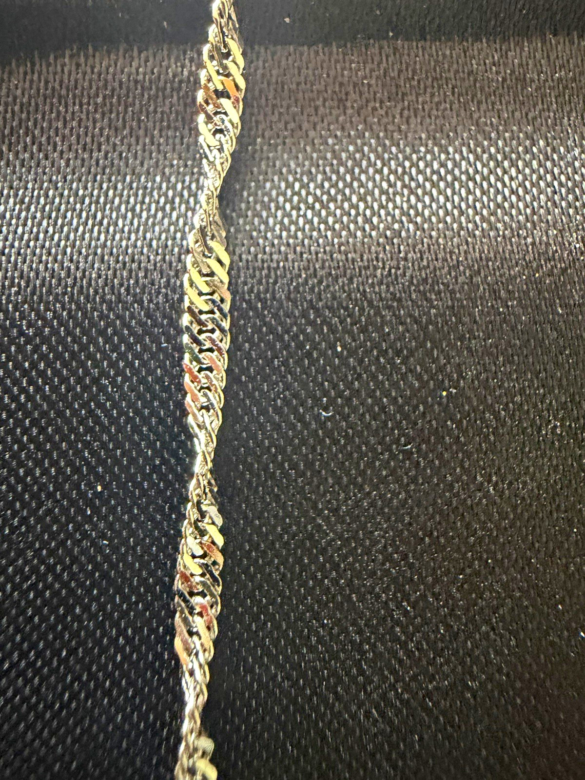 VNTG Italian 14K White Gold Singapore Necklace 2.8g Solid 585 Italy Vieri 944 VI VNTG Italian 14K White Gold Singapore Necklace 2.8g Solid 585 Italy Vieri 944 VI