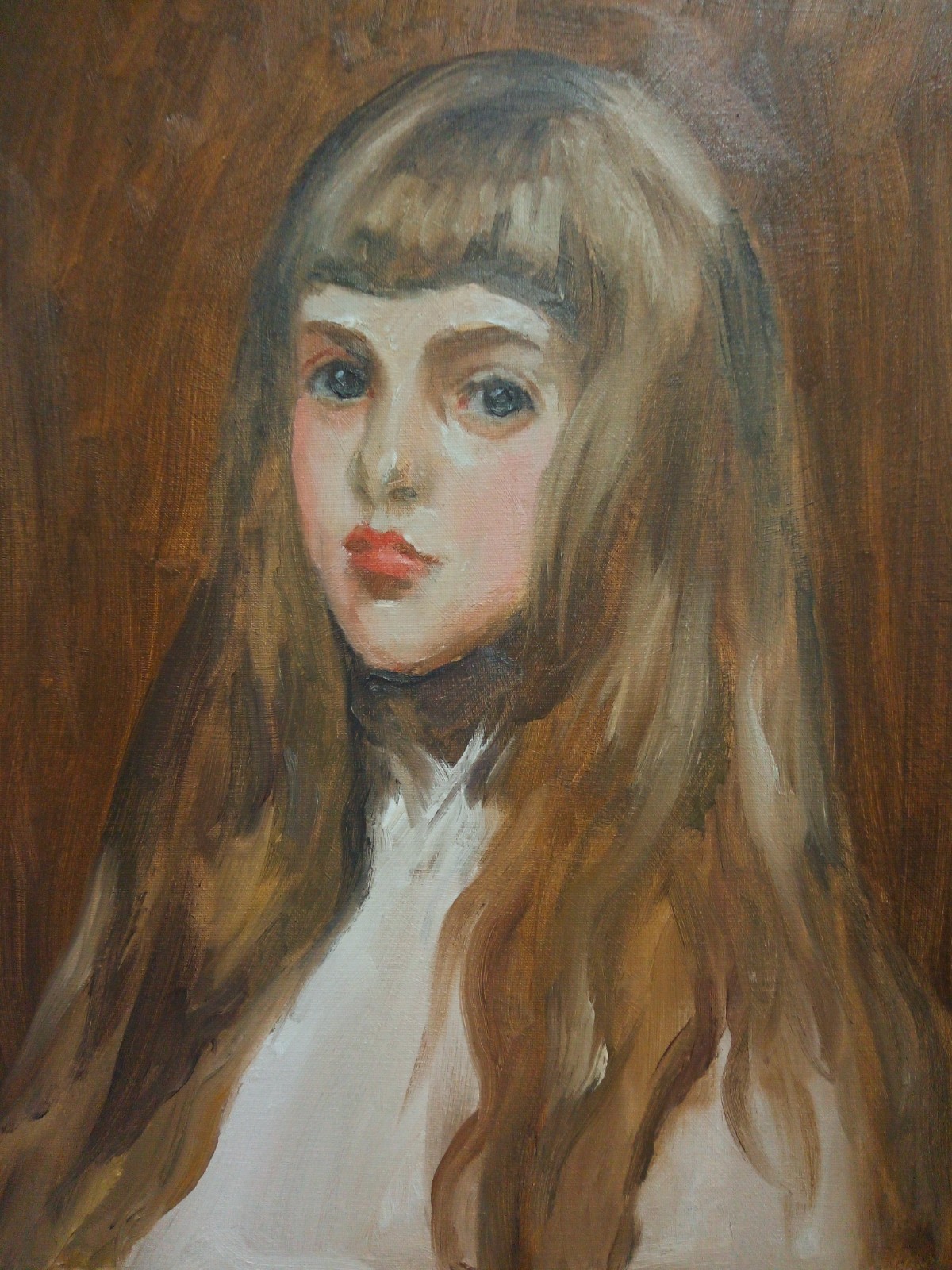 A young girls portrait (original oil painting)
