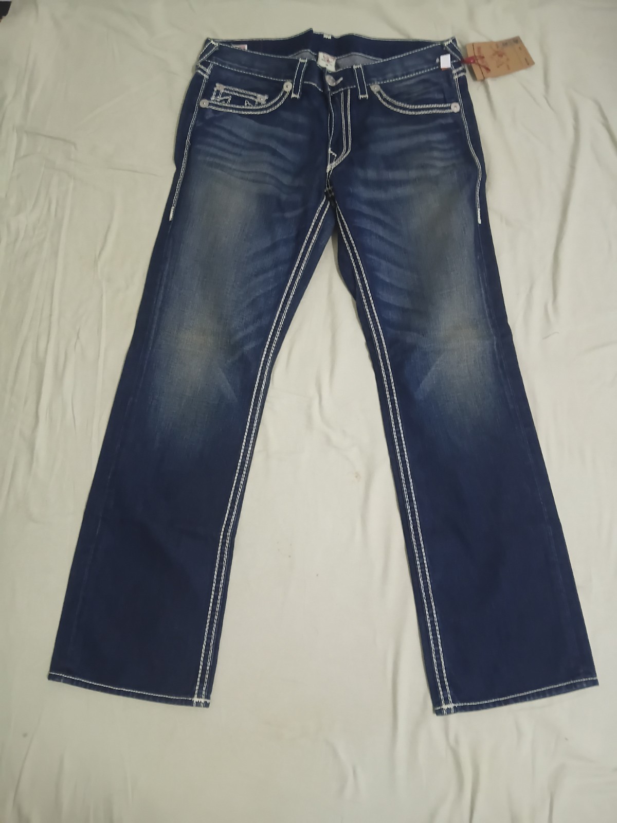 Authentic New With Tags True Religion Bobby Big QT Thick Stitches Made in USA...