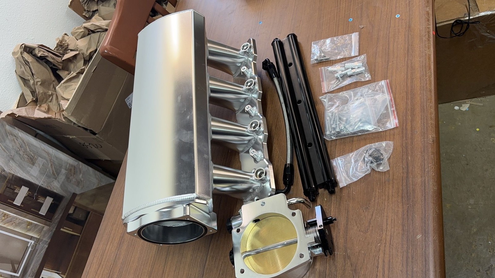 102mm high Intake Manifold LS1 LS2 LS6 4.8L 5.3L 5.7L w/ Fuel Rail Throttle Body