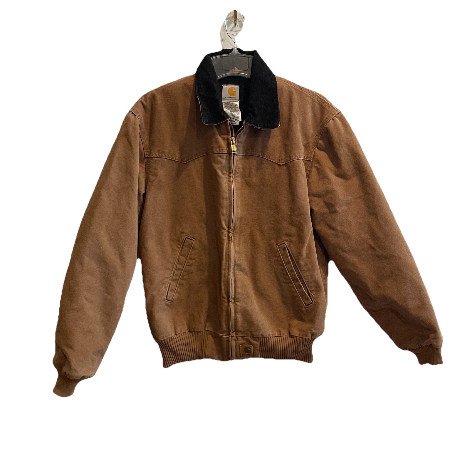 Carhartt J14 BRN Santa Fe Duck Jacket Brown Quilt-Lined M Regular Canvas Work Carhartt J14 BRN Santa Fe Duck Jacket Brown Quilt-Lined M Regular Canvas Work