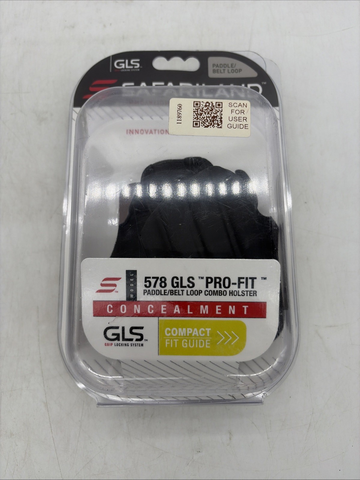 Safariland 578 GLS Pro-Fit, LEFT Hand Compact, Paddle & Belt Loop Combo / R2A1 Safariland 578 GLS Pro-Fit, LEFT Hand Compact, Paddle & Belt Loop Combo / R2A1