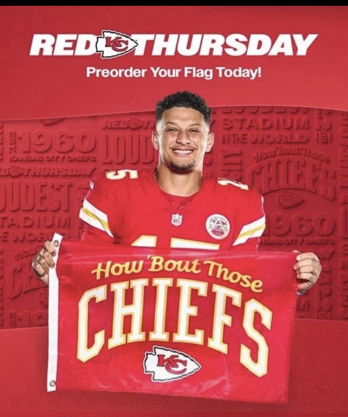 2026 NFL KC Chiefs Red Friday Collector FLAG 2026 NFL KC Chiefs Red Friday Collector FLAG