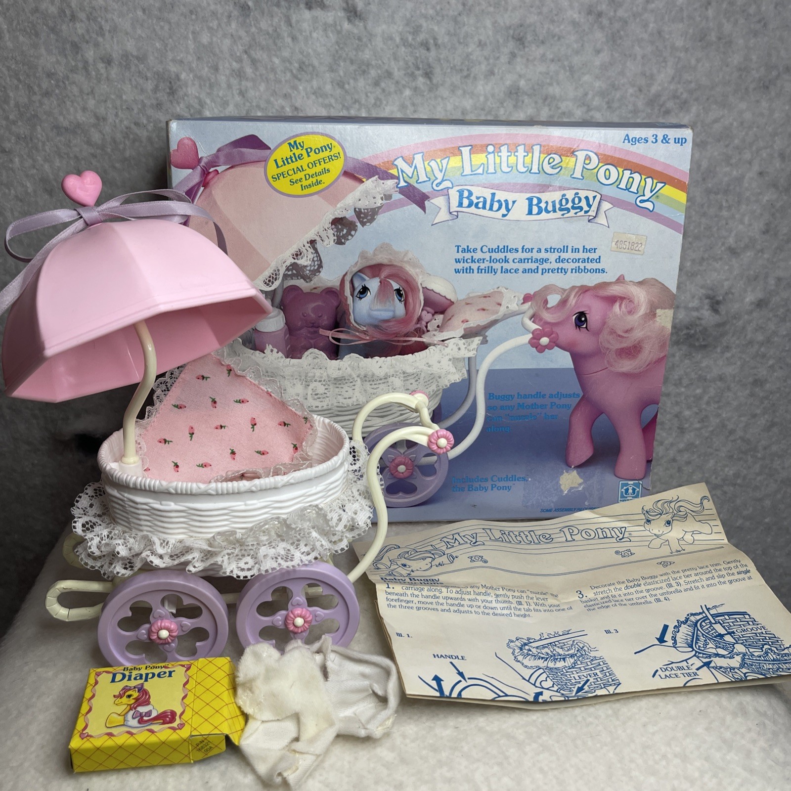 Vintage 1985 My Little Pony Baby Buggy Vintage 1985 My Little Pony Baby Buggy
