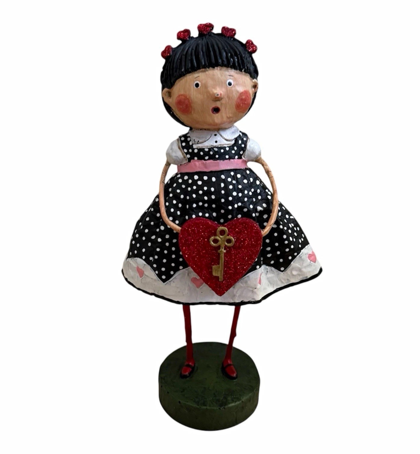 Lori Mitchell Key to My Heart Valentine’s Day Figurine Retired Hand Painted