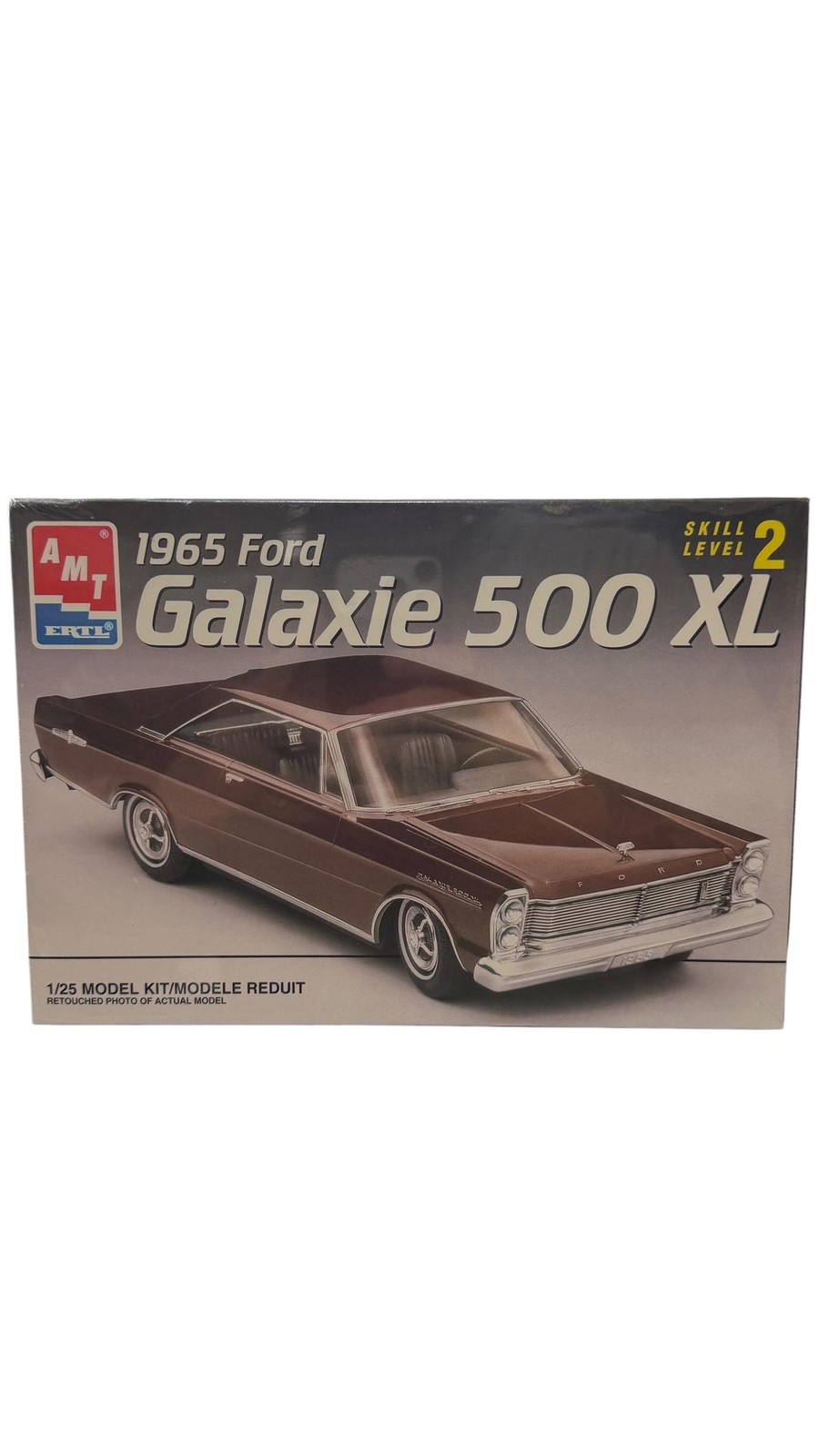 Vintage AMT Ertl 1965 Ford Galaxie 500 XL 1:25 Brown Model Kit Sealed Skill 2