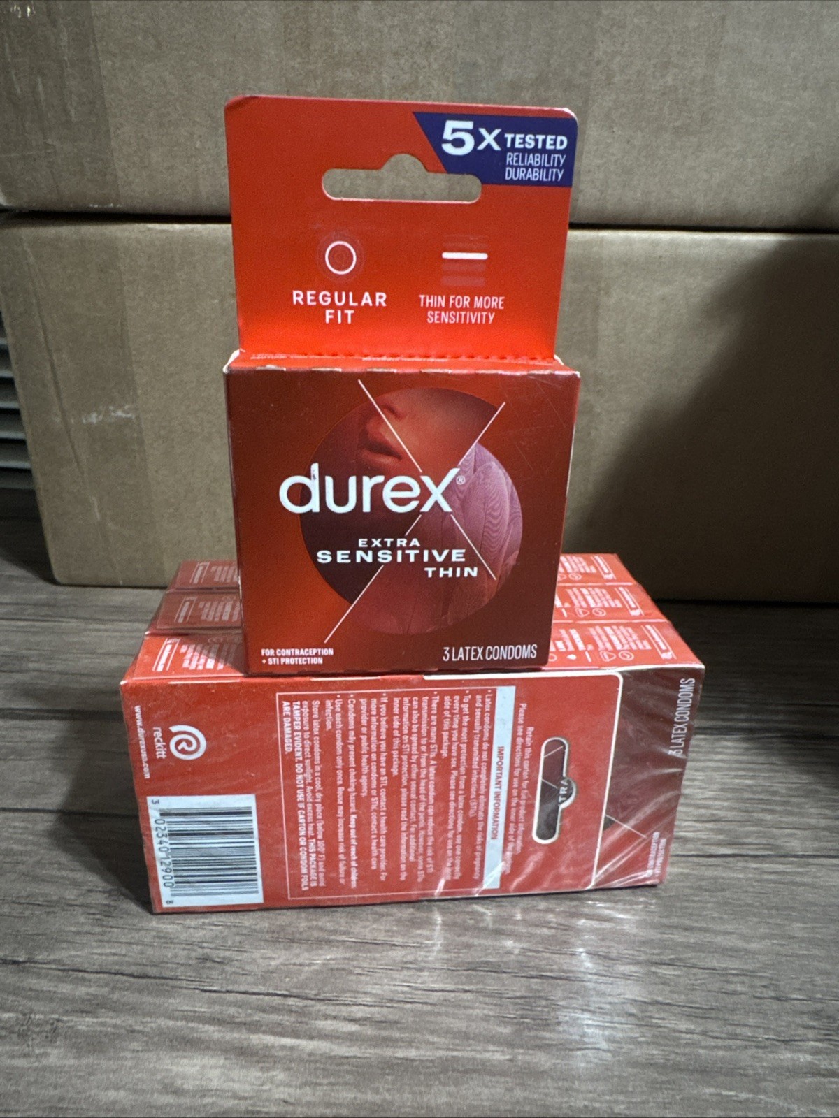 6 Pk x Durex Extra Sensitive Thin For Contraception Latex Condom, 3 Ct Each 6 Pk x Durex Extra Sensitive Thin For Contraception Latex Condom, 3 Ct Each
