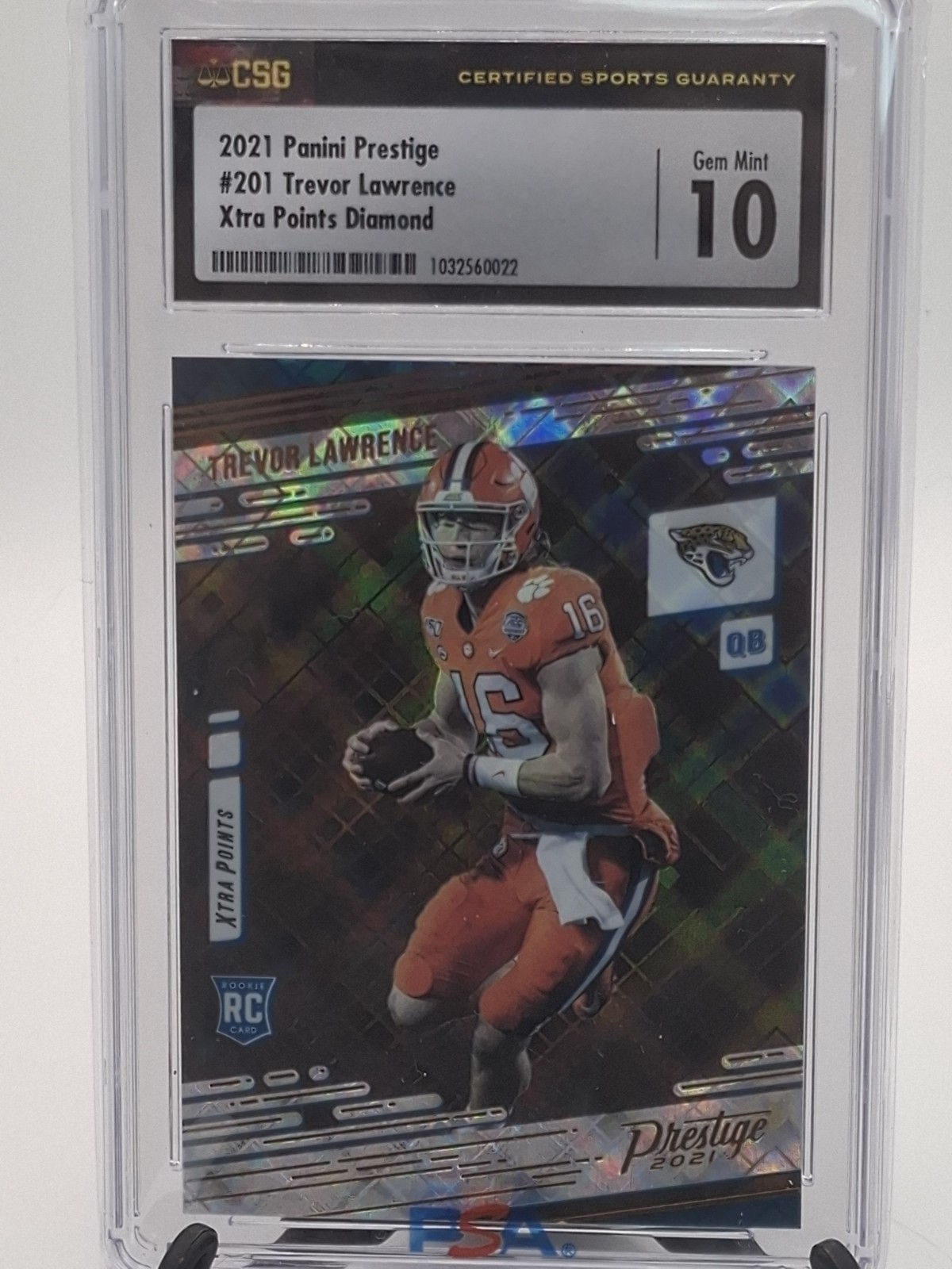 2021 Panini Prestige #201 Trevor Lawrence Xtra Points Diamond RC SGC/CGC 10 Gem 2021 Panini Prestige #201 Trevor Lawrence Xtra Points Diamond RC SGC/CGC 10 Gem