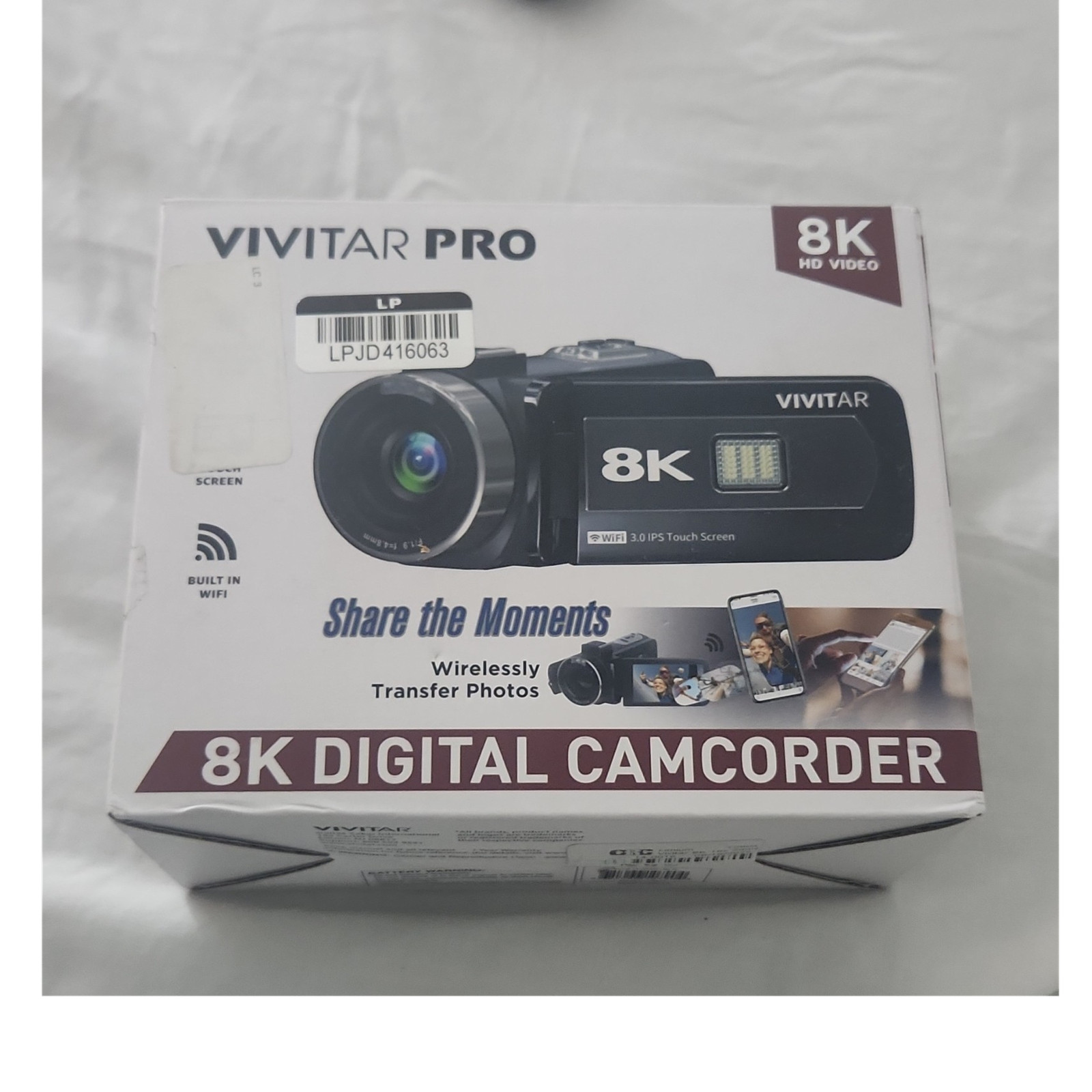 Vivitar Pro 8K Digital Camcorder, Enhanced Zoom, Night Vision, Wi-Fi, Touch Scr…