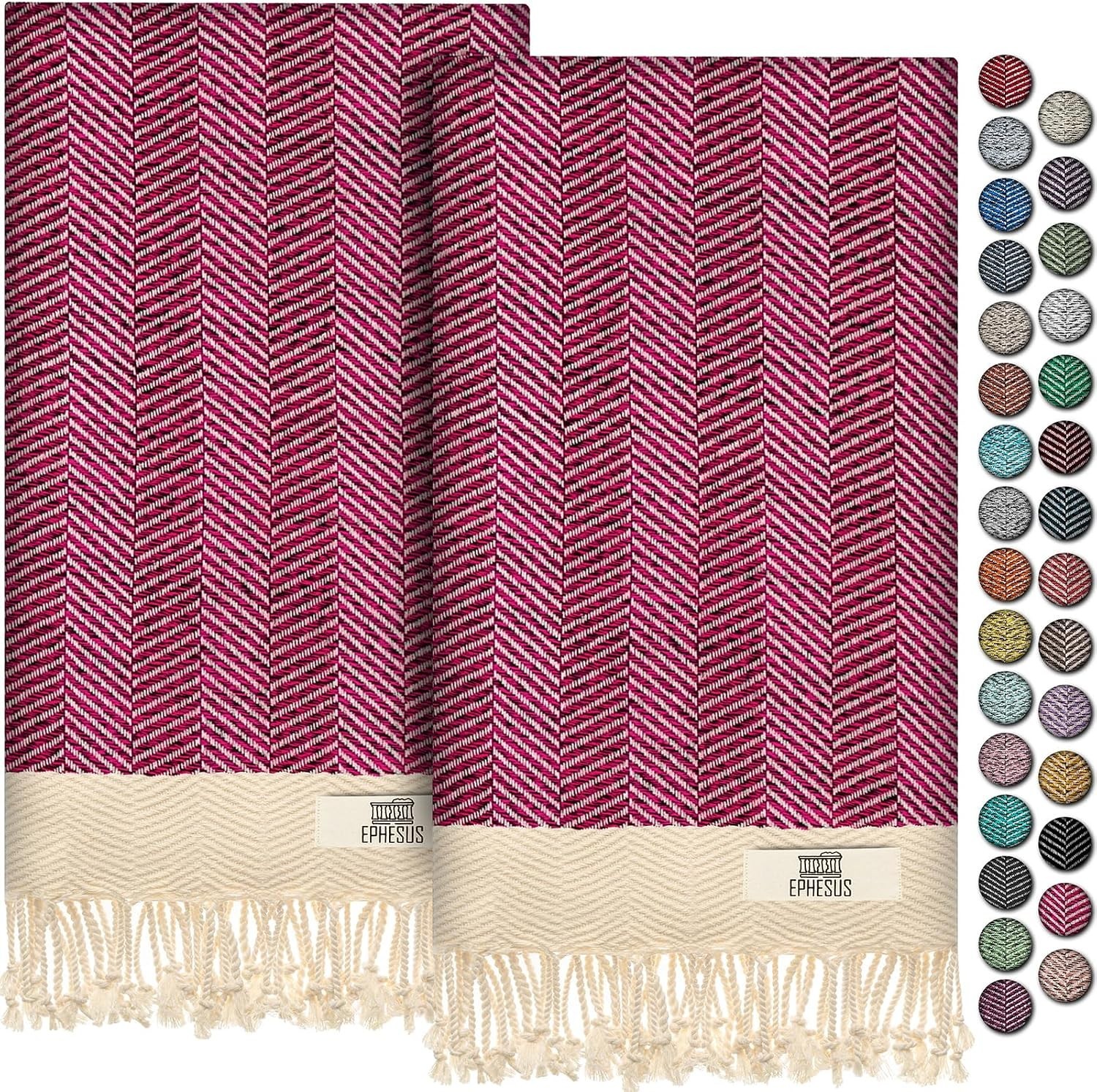 EPHESUS TOWELS Turkish Hand Towels - Set of 2 | 18\