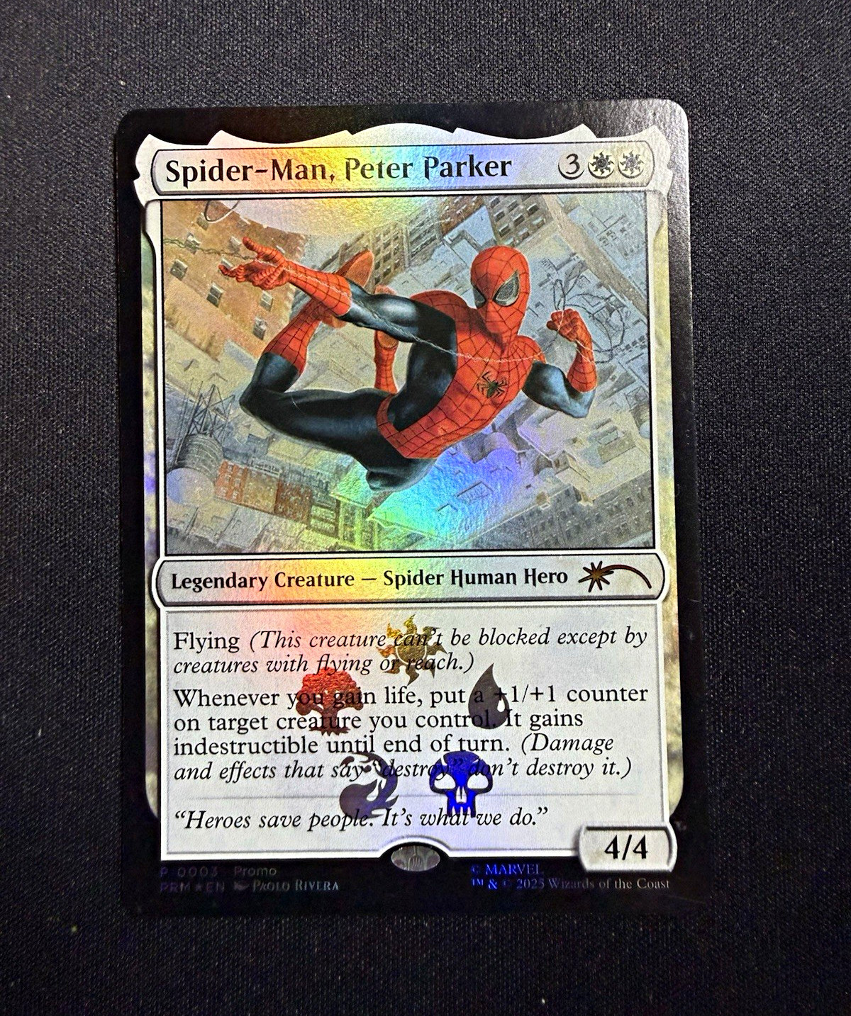 2025 Magic: The Gathering Marvel Spider-Man, Peter Parker Foil Promo P 0003 2025 Magic: The Gathering Marvel Spider-Man, Peter Parker Foil Promo P 0003