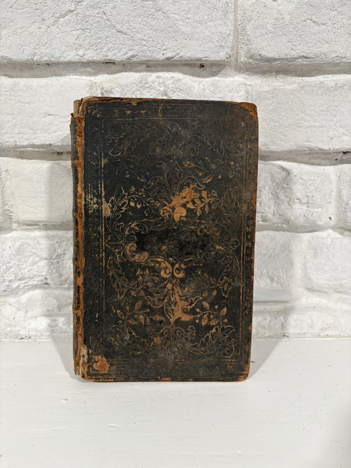 Antique 1852 German Bible Die Bibel Heilige Schrift New York Leather Bound