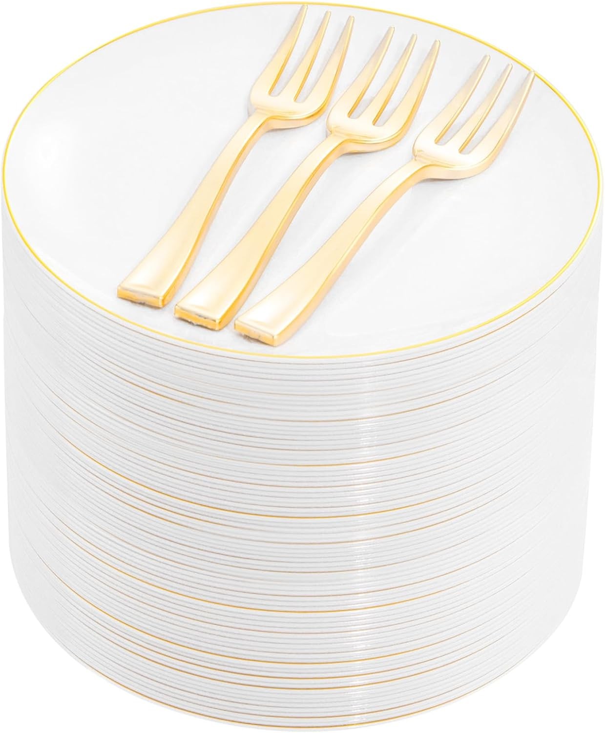 200PCS Gold Dessert Plates 6.3\
