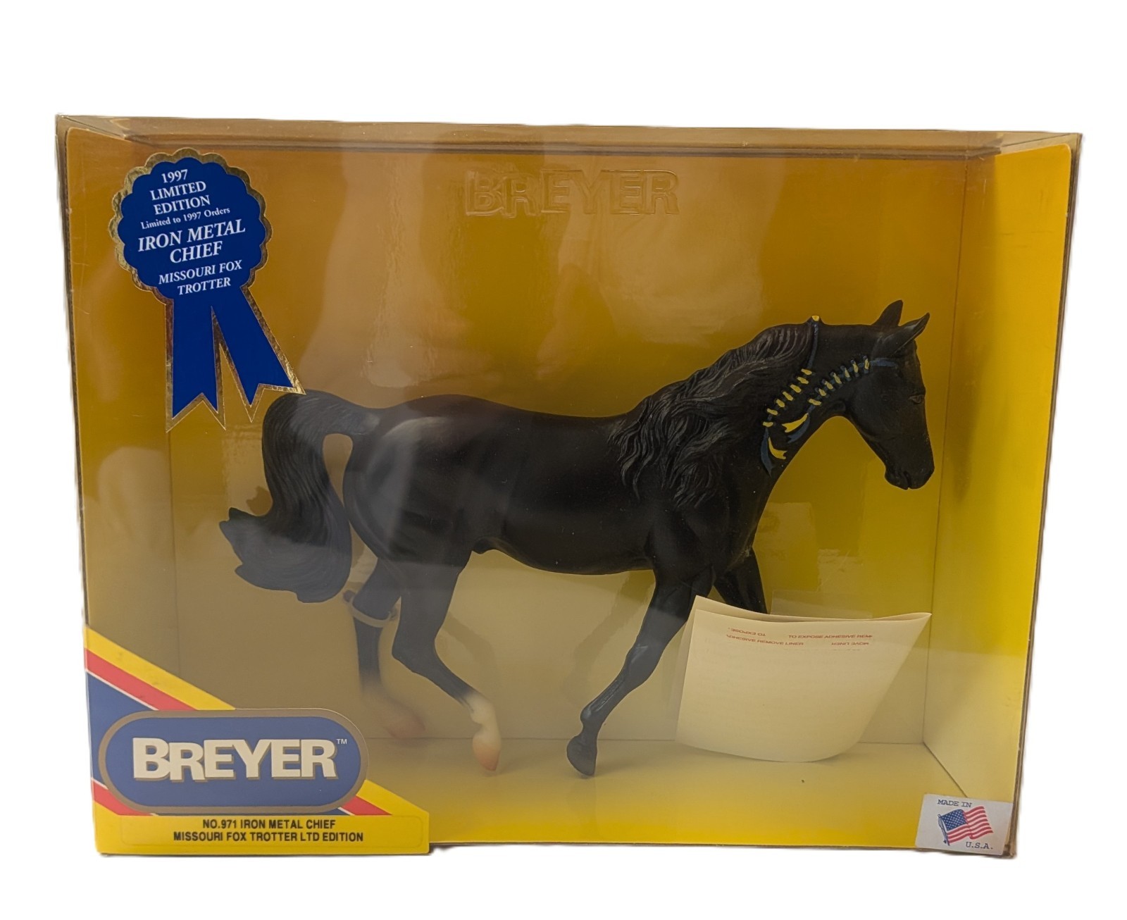 Breyer #971 Iron Metal Chief Missouri Fox Trotter Limited Edition Made in USA Breyer #971 Iron Metal Chief Missouri Fox Trotter Limited Edition Made in USA