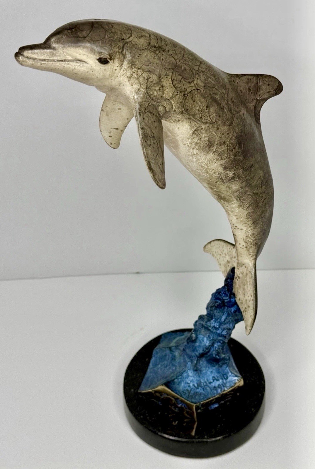 Robert Wyland Spotted Dolphin Bronze Sculpture Marine Statue Limited Edition COA