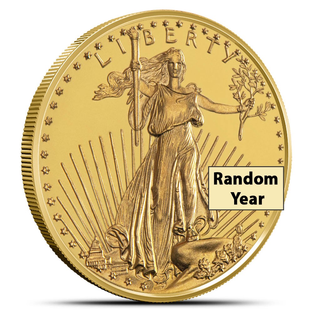 1/10 oz American Gold Eagle $5 Coin (Random Year)