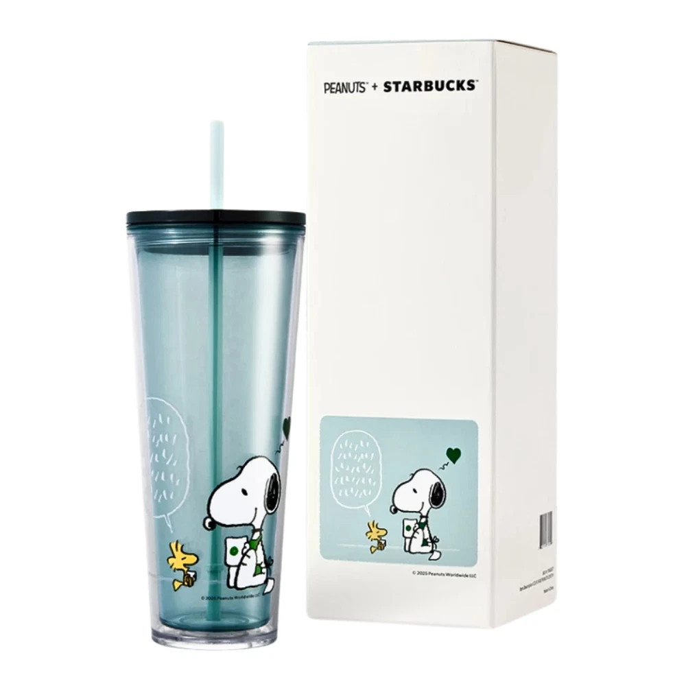 2025 Limited Edition Starbucks Cold Water Mug Peanuts Joe Kind Snoopy Love 24 oz