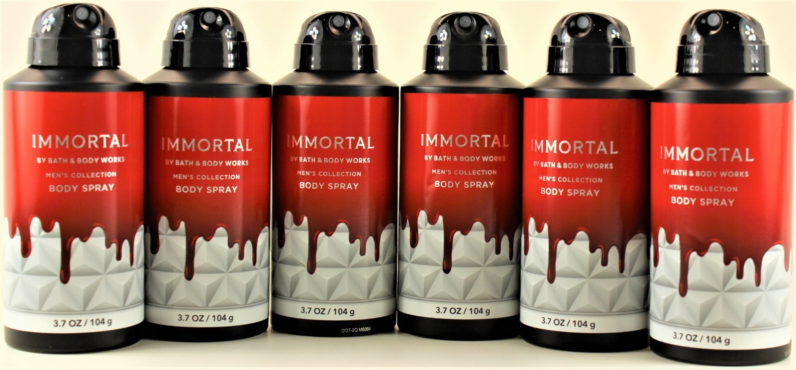 QTY 6 - Bath & Body Works IMMORTAL Deodorizing Body Spray for Men 3.7OZ