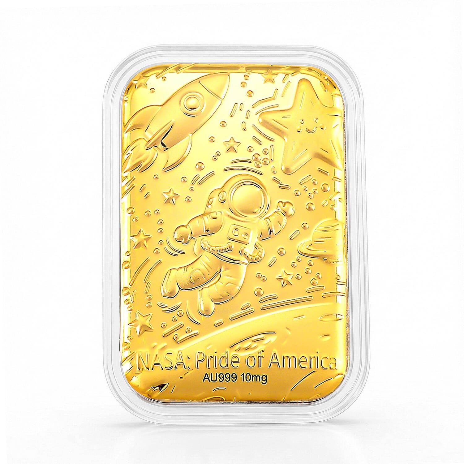 24K Golden Pride of NASA Embossed Sheet 31x45.5mm 10mg 24K Golden Pride of NASA Embossed Sheet 31x45.5mm 10mg
