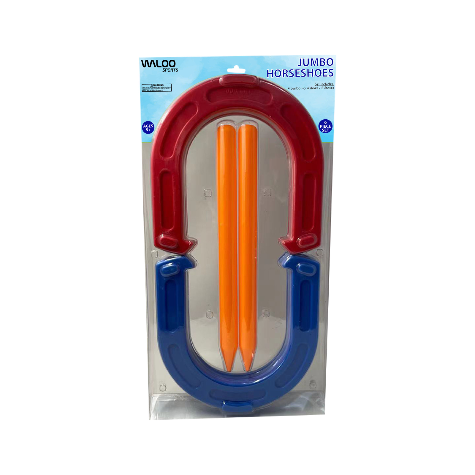 Waloo Sports NEW Jumbo Horseshoes Yard Game Set | Made from Durable Plastic
