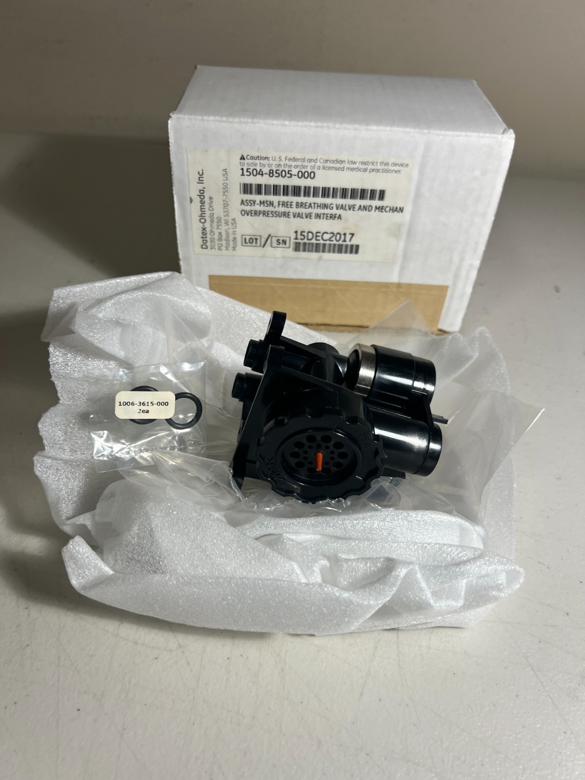 Datex Ohmeda ASSY -MSN Free Breathing Valve Ref 1504-8505-000 New