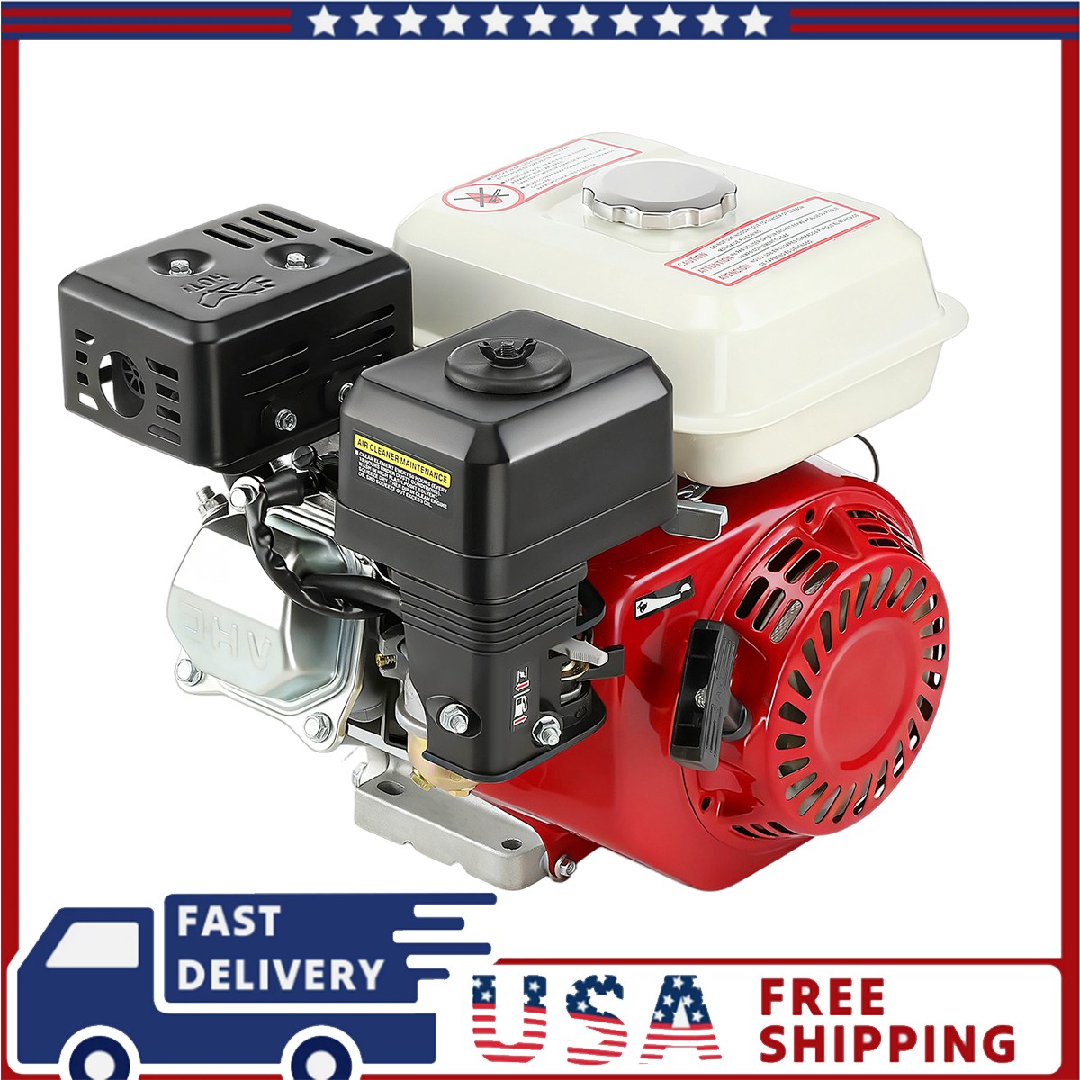 212cc 4-Stroke  7HP Manual Start Horizontal Engine For Go Kart Gas Engine Motor