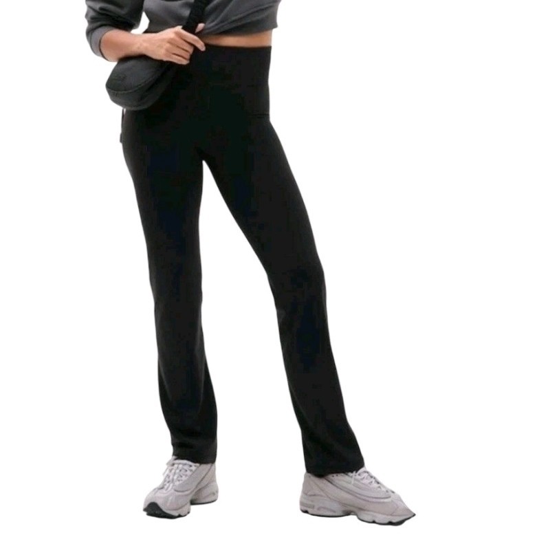 Athleta Elation Straight Leg Pant Womens Medium Black Yoga Activewear Pants Athleta Elation Straight Leg Pant Womens Medium Black Yoga Activewear Pants