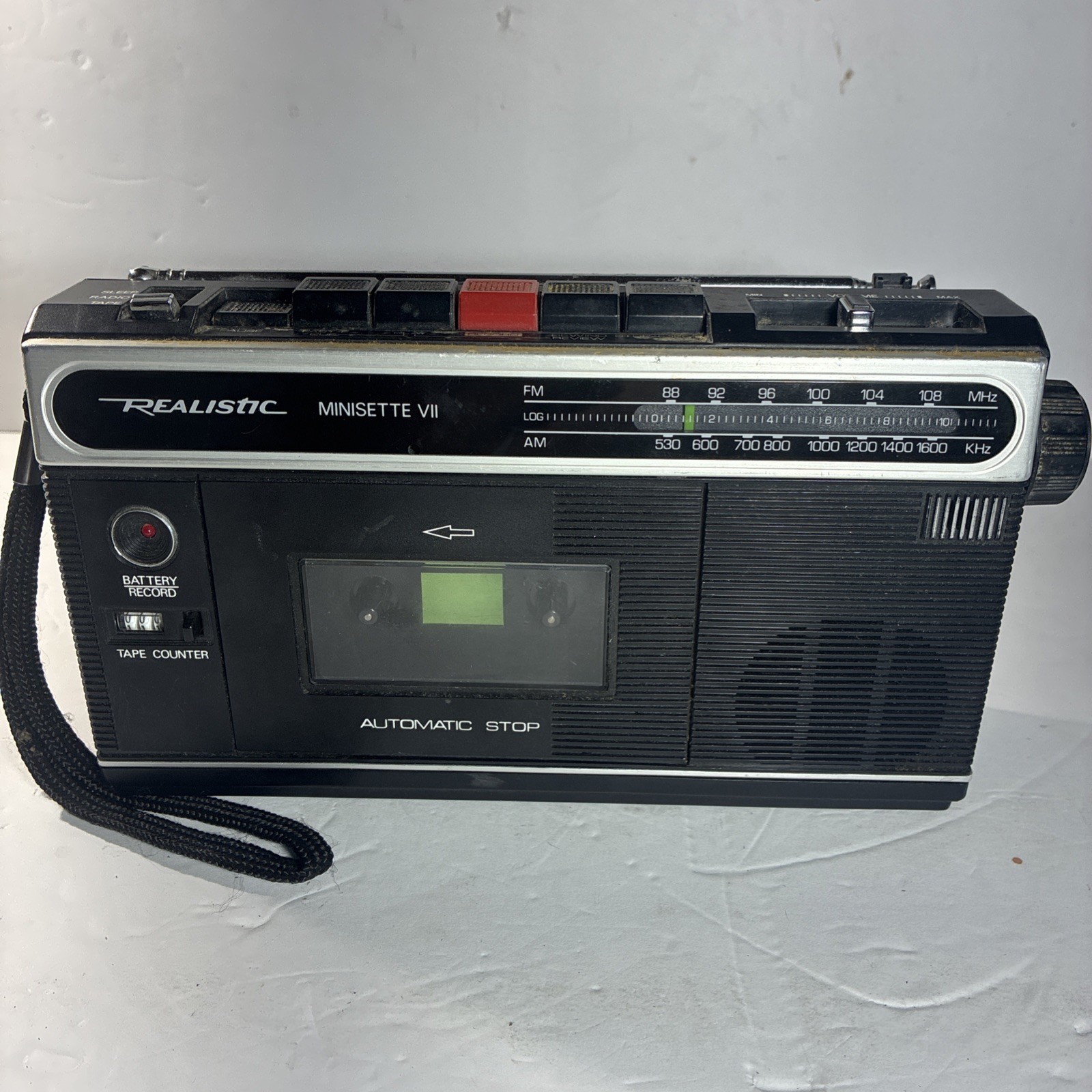 Vintage Realistic Minisette-VII Cassette Player AM/FM Radio Vintage Realistic Minisette-VII Cassette Player AM/FM Radio