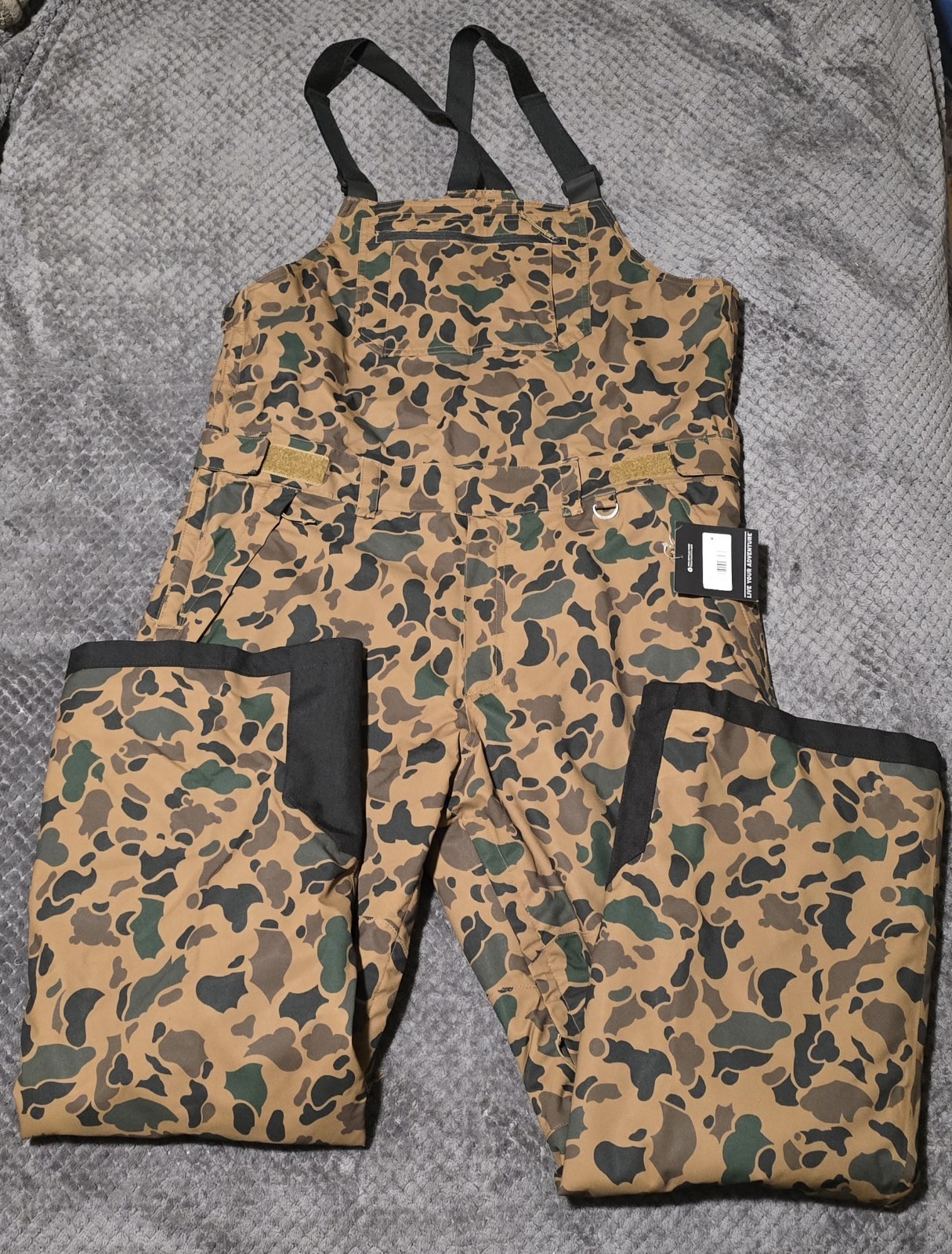New Men\'s Eddie Bauer Powder Search Pro Insulated Waterproof Ski Bib Size (M)