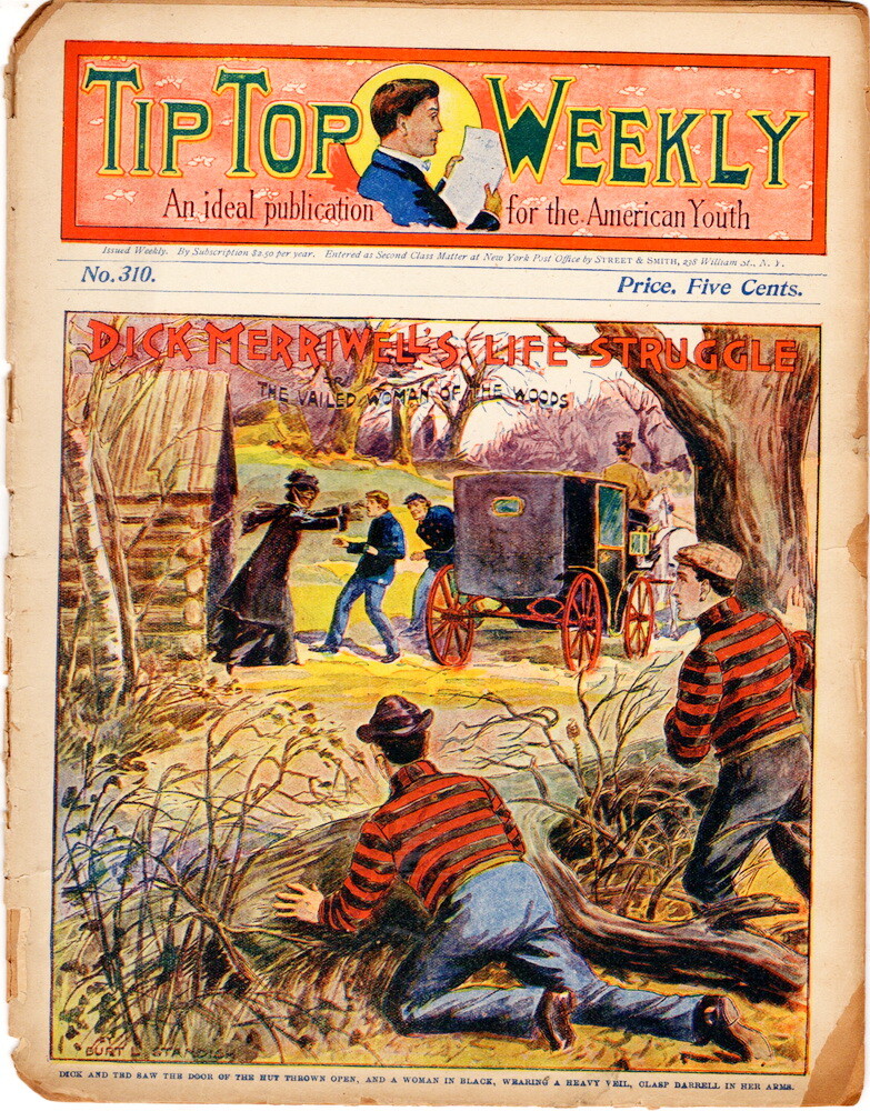 Tip Top Weekly 310, March 22, 1902 Dick Merriwell,  Photo of Posing Teen
