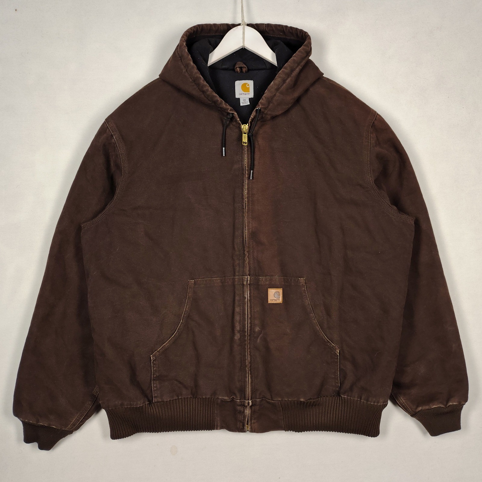 Carhartt J141 DKB Sierra Sherpa Lined Sandstone Duck Jacket Mens 2XL Brown Carhartt J141 DKB Sierra Sherpa Lined Sandstone Duck Jacket Mens 2XL Brown