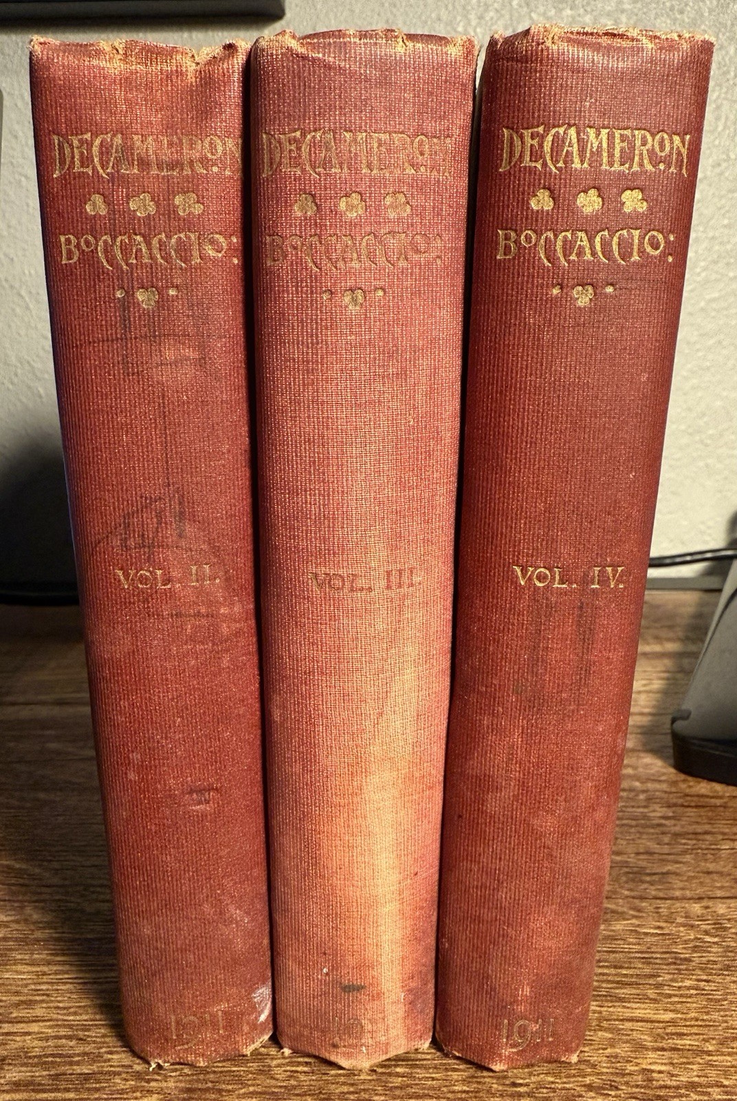 The Decameron of Giovanni Boccaccio Book Set Volumes 2-4. 1911 Gibbings and Com The Decameron of Giovanni Boccaccio Book Set Volumes 2-4. 1911 Gibbings and Com