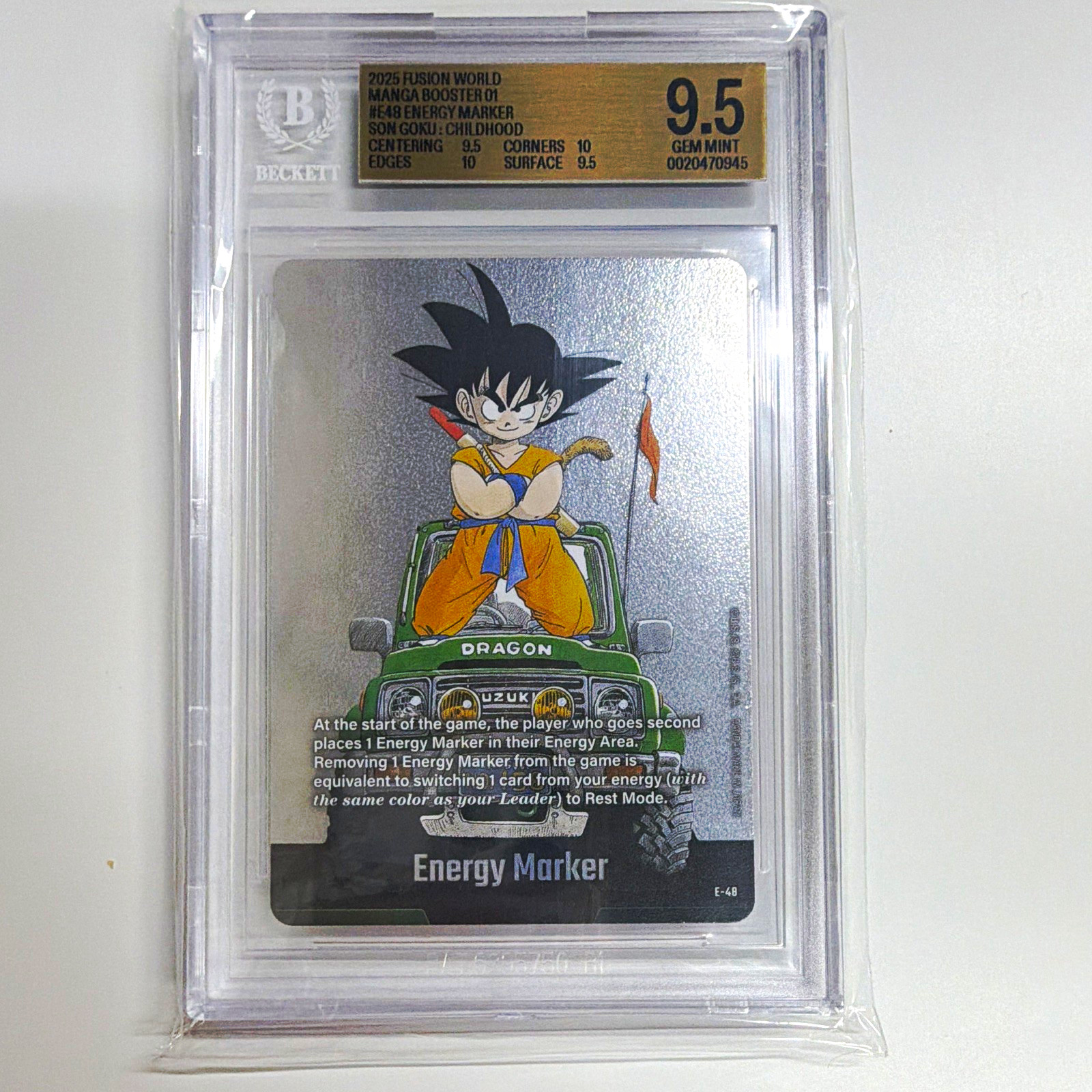 Bandai 2025 DBS Fusion World Son Goku: Childhood E-48 Foil BGS 9.5 BAS Bandai 2025 DBS Fusion World Son Goku: Childhood E-48 Foil BGS 9.5 BAS