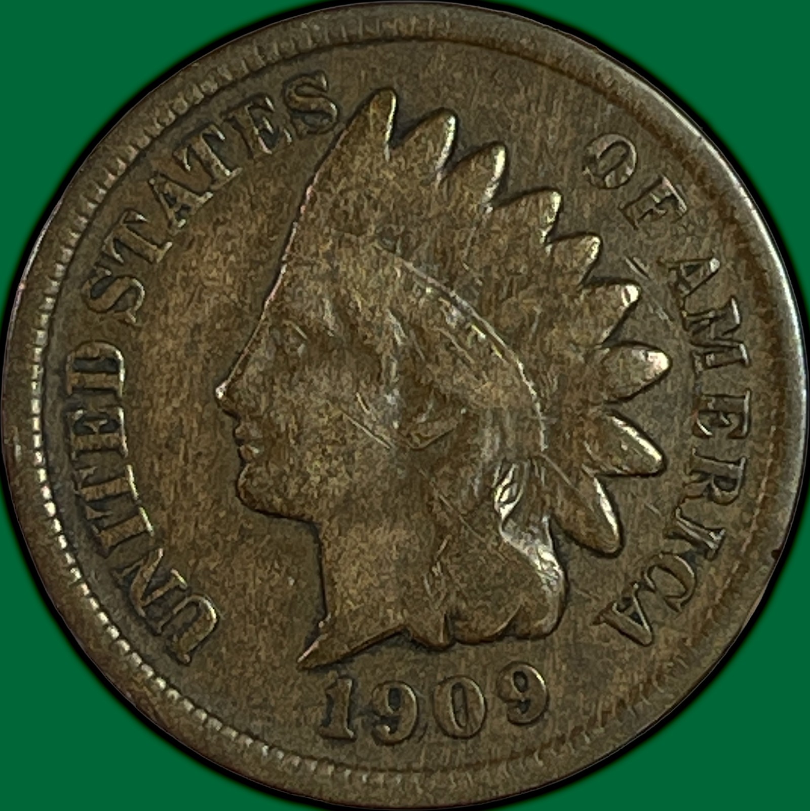 1909-S Indian Head Cent Fine F Coin #49251