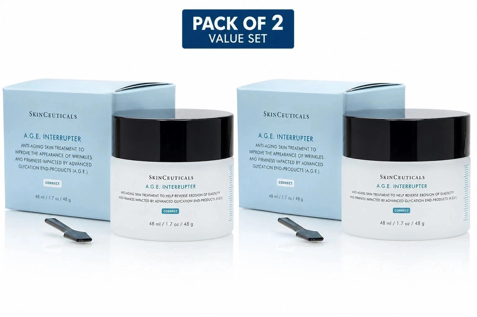 2-Pack Skinceuticals Age Interrupter Advanced Face Cream 48ml (1.7oz) | Sealed 2-Pack Skinceuticals Age Interrupter Advanced Face Cream 48ml (1.7oz) | Sealed