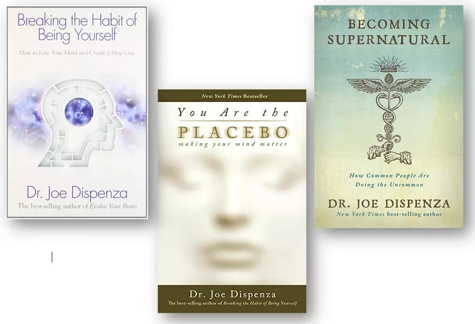 Joe Dispenza 3 Book Set Becoming Supernatural Placebo Breaking the Habit....... Joe Dispenza 3 Book Set Becoming Supernatural Placebo Breaking the Habit.......