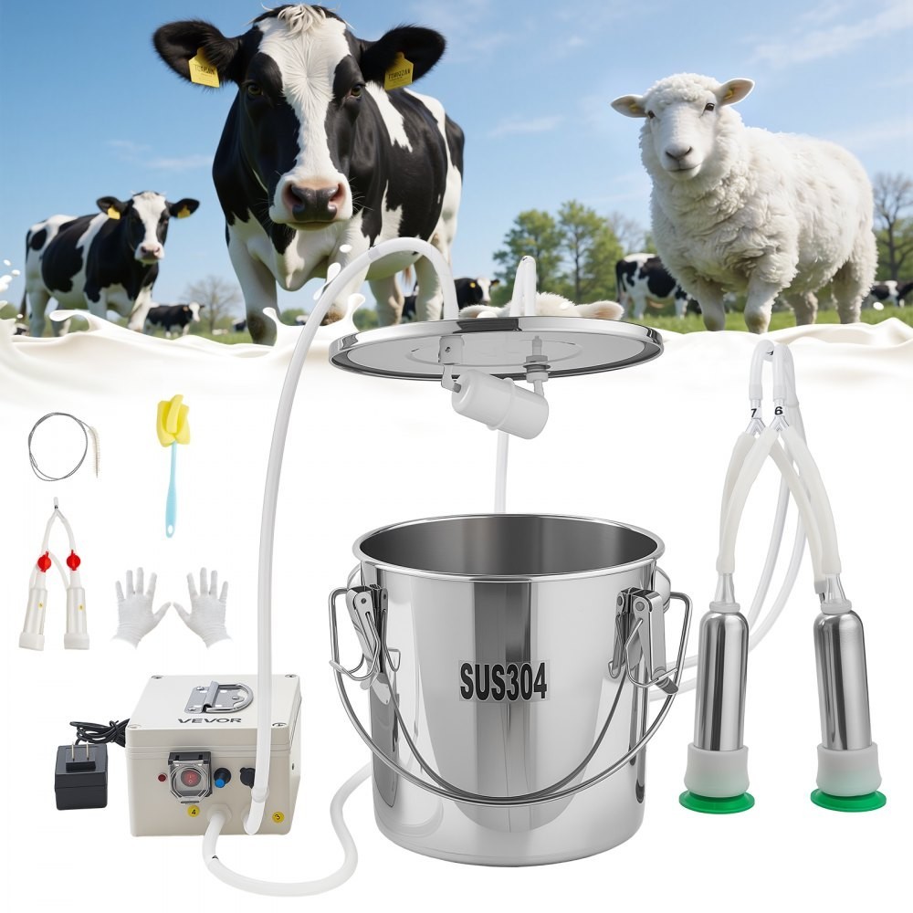 VEVOR 12L Cordless Milking Machine Goat Cow 8000mAh Electric Milker VEVOR 12L Cordless Milking Machine Goat Cow 8000mAh Electric Milker