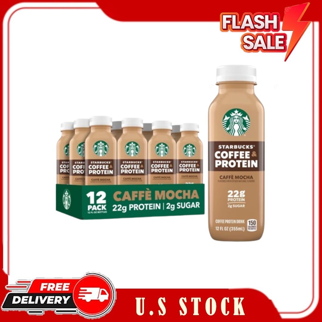 12 Pack Starbucks Coffee & Protein Classic Mocha High Protein Iced Coffee 12 oz
