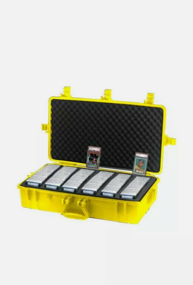 XXL PSA Graded Card Storage Box Heavy Duty Weatherproof Case Slab Holder Yellow